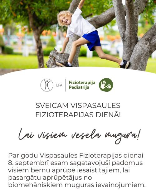 apsveikums Vispasaules Fizioterapijas dienā